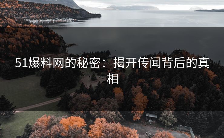 51爆料网的秘密：揭开传闻背后的真相